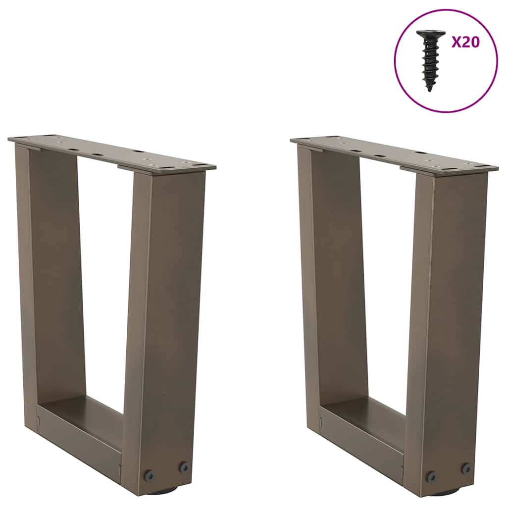 Noge za klub stolić V-oblik 2 kom Prirodni čelik 40 x (30-31,3) cm Čelik