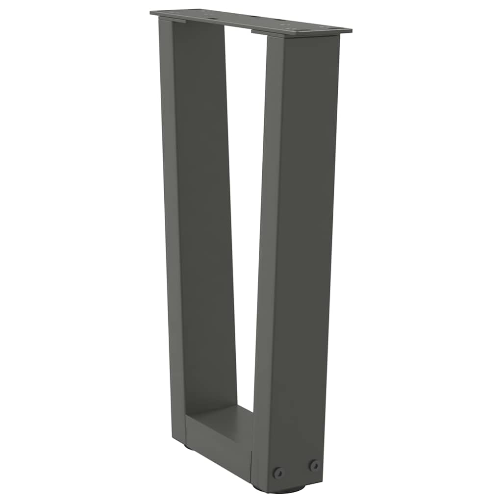 Noge za klub stolić V-oblika 2 kom antracit 38 x (42-43,3) cm čelik