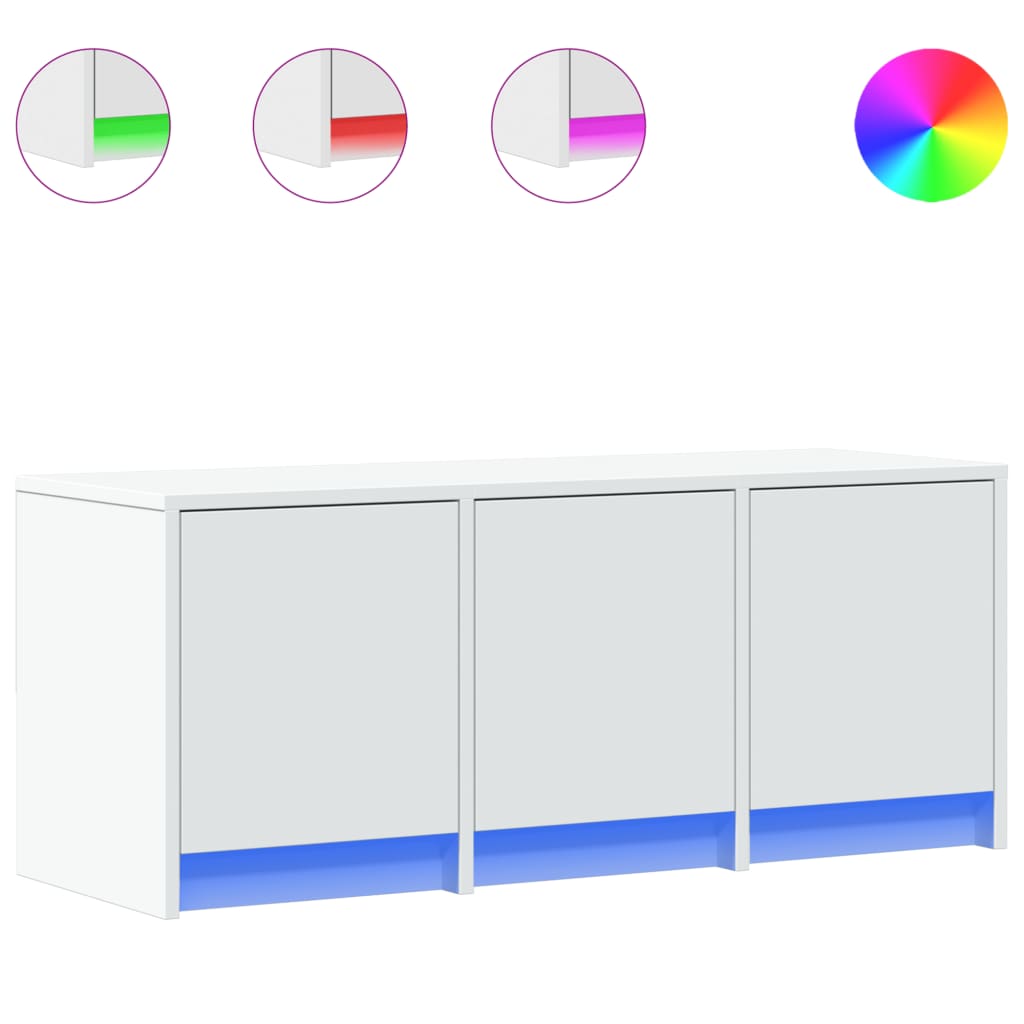 TV ormarić LED bijeli 97x34x40 cm od konstruiranog drva