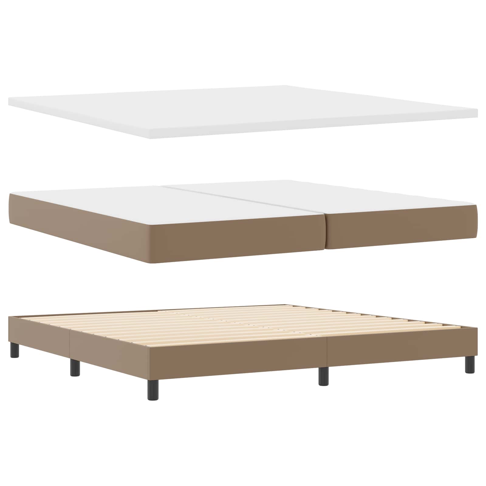 Krevet s opruga kutije s madracem Boja cappuccina 200 x 200 cm