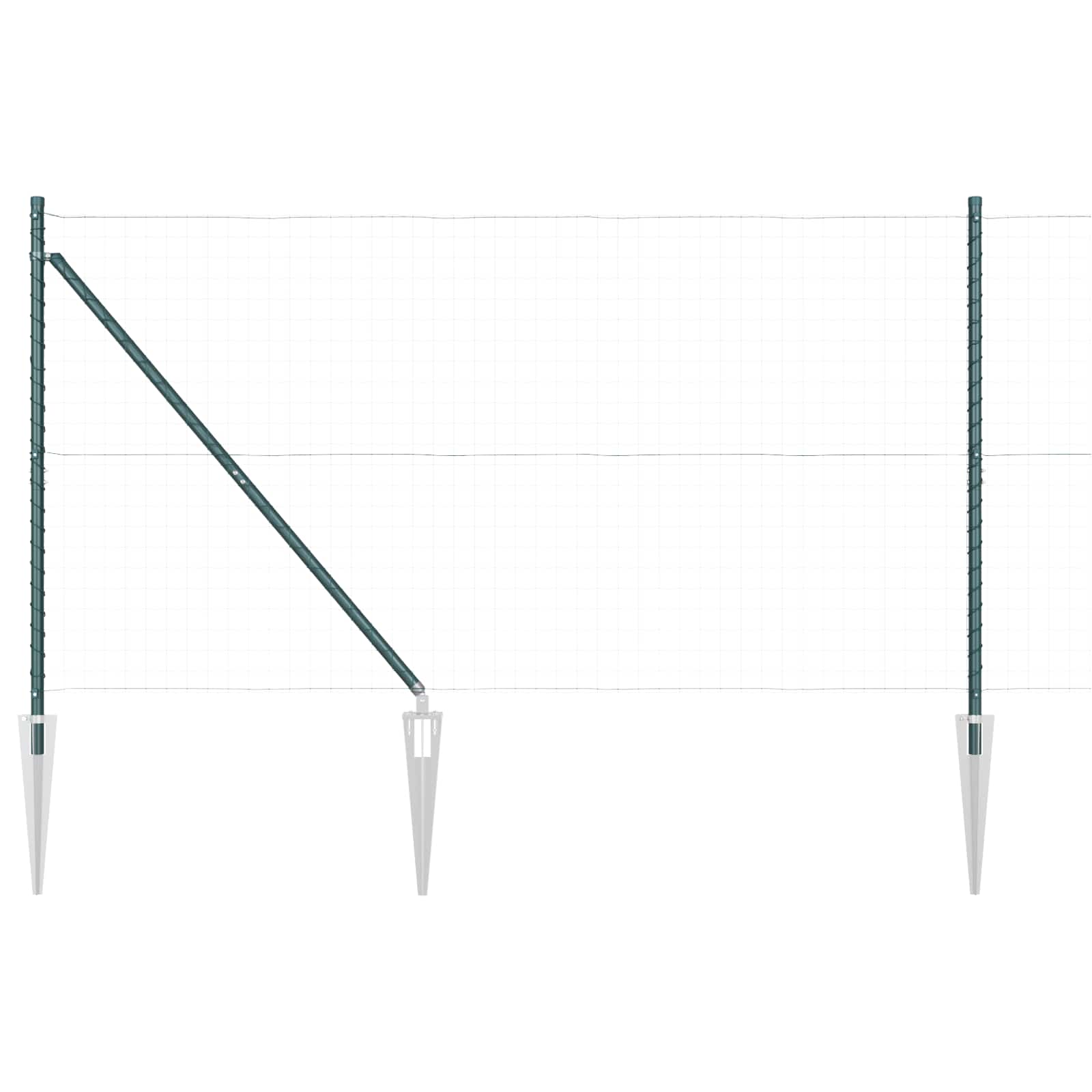 Stup za ogradu 26 pcs Siva 3,2 x 3,2 x 205 cm