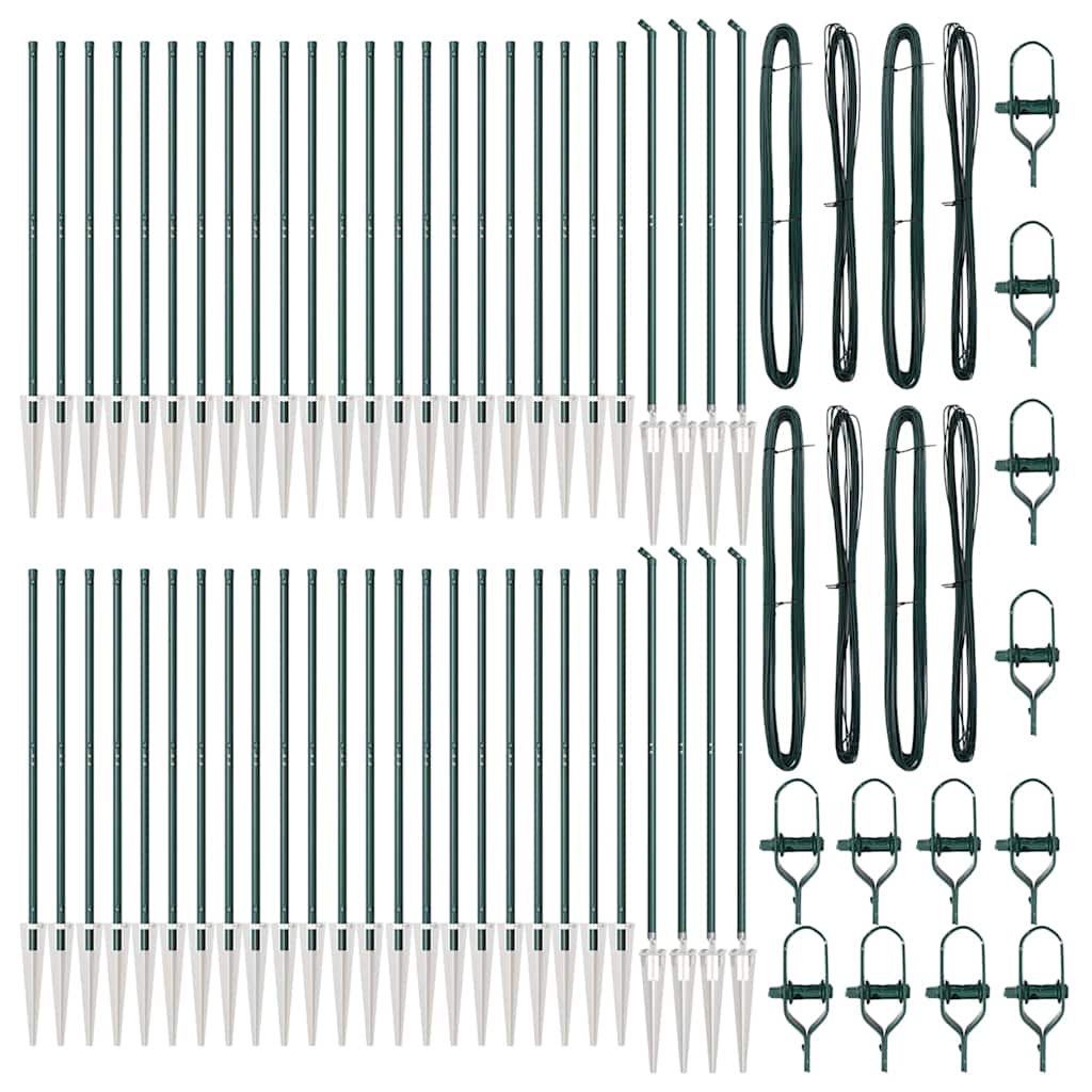 Stup za ogradu 52 pcs Siva 3,2 x 3,2 x 215 cm