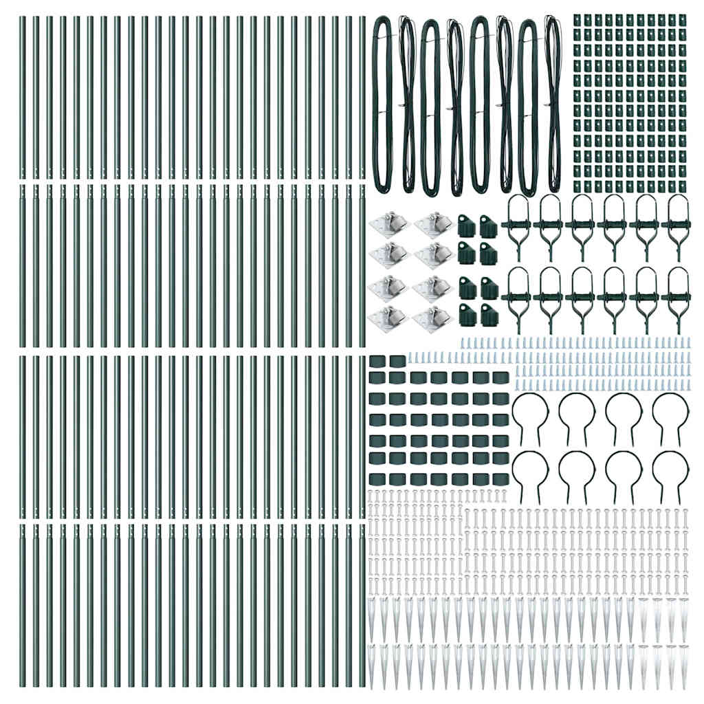 Stup za ogradu 52 pcs Siva 3,2 x 3,2 x 215 cm