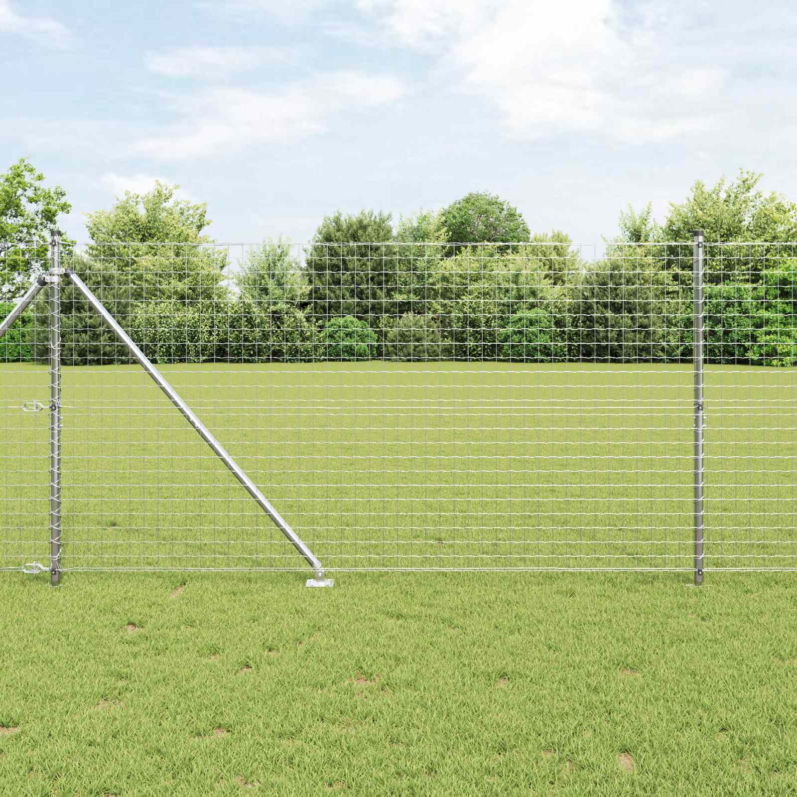 Stup za ogradu 26 pcs Siva 3,2 x 3,2 x 205 cm