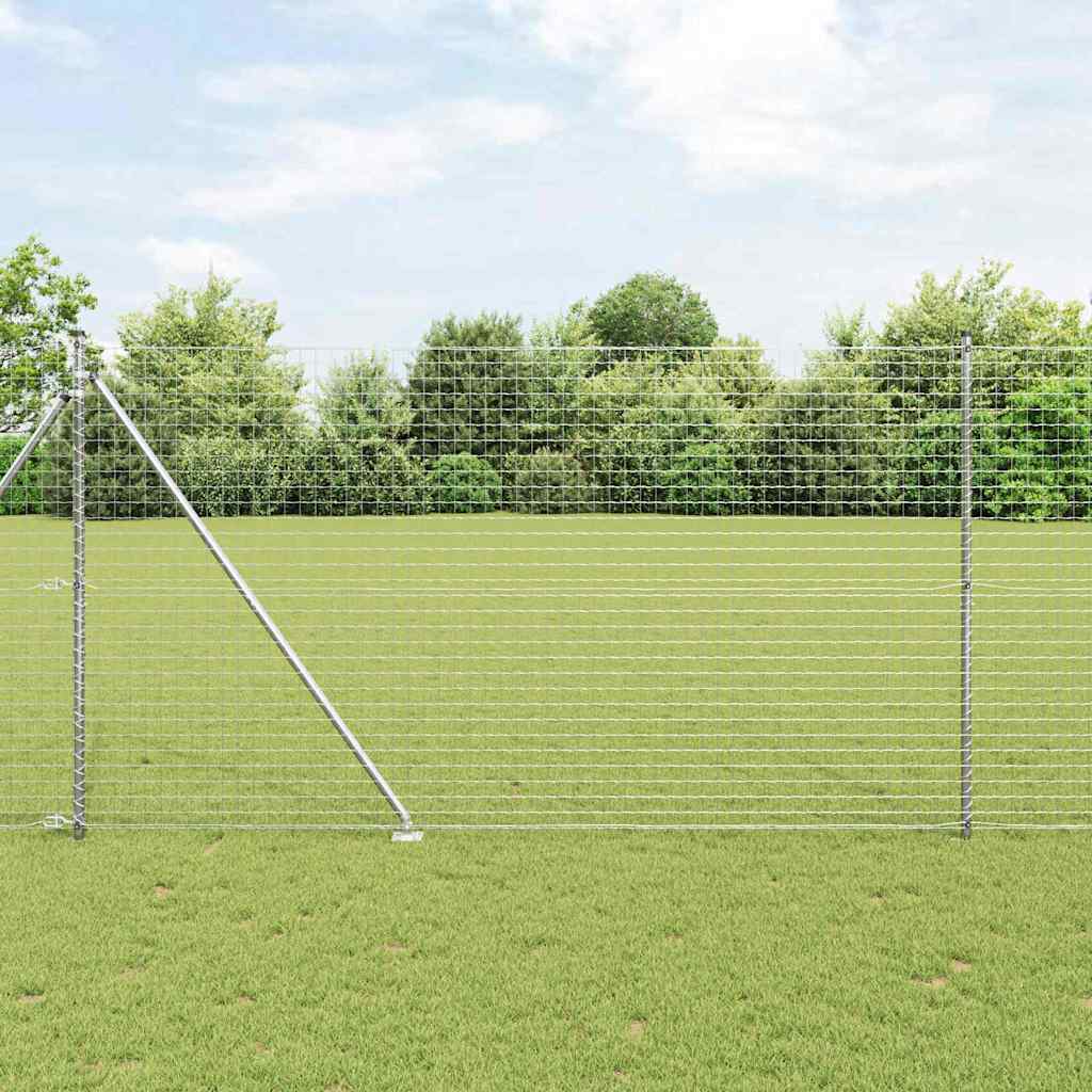 Stup za ogradu 52 pcs Siva 3,2 x 3,2 x 215 cm