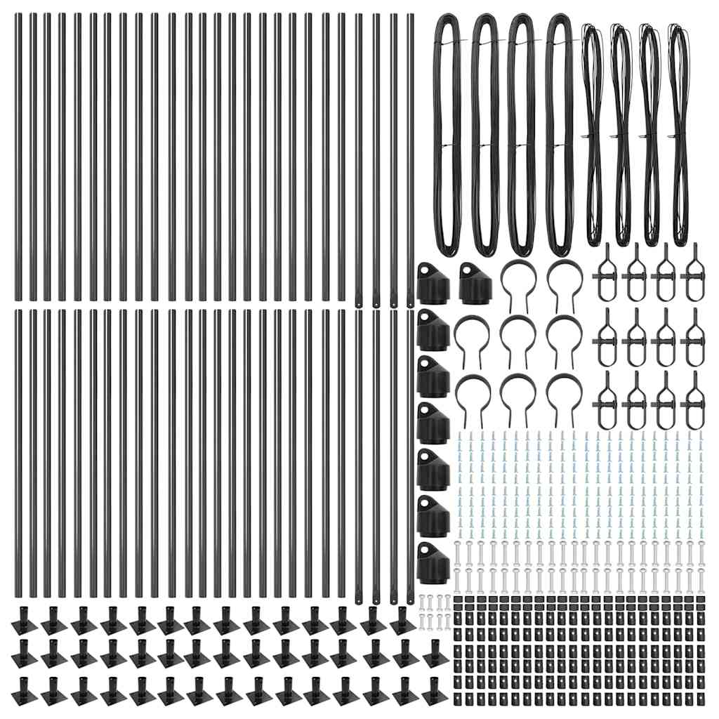 Stup za ogradu 52 pcs Siva 3,2 x 3,2 x 90 cm