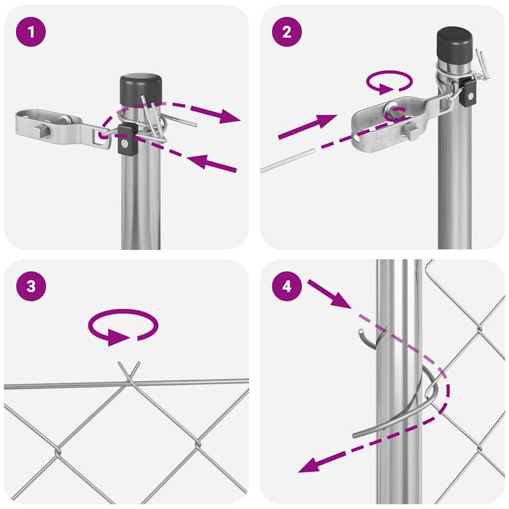 Temeljna zavarena žičana ograda 10 x 1,5 m Srebrna Mreža