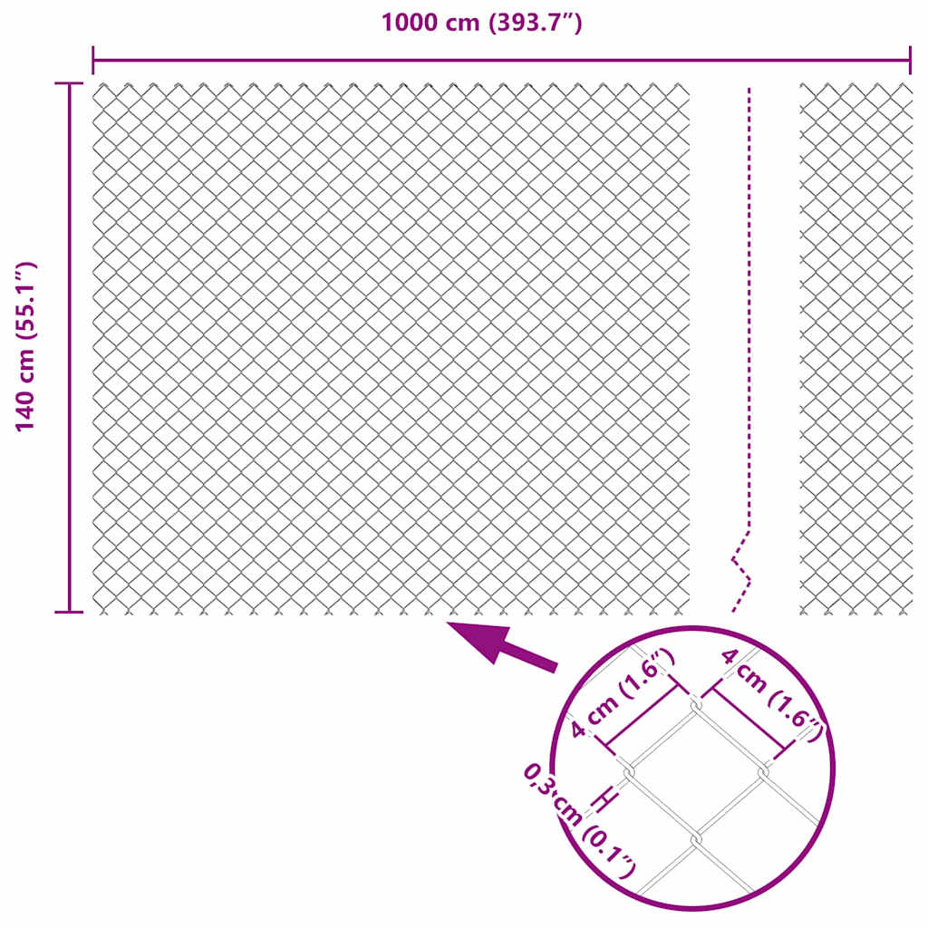 Zavareno žičano ograđivanje s bodljama 10 x 1,4 m Zelena Mreža
