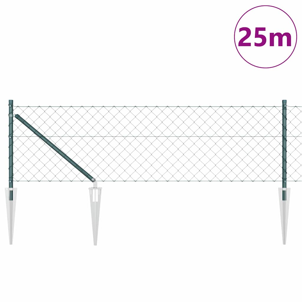 Zavareno žičano ograđivanje s bodljama 25 x 0,6 m Zelena Mreža