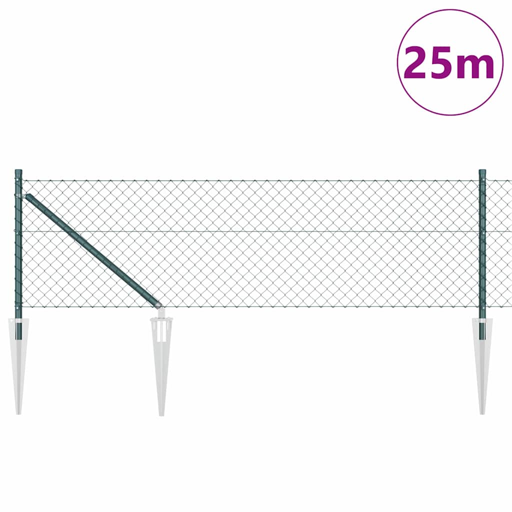 Zavareno žičano ograđivanje s bodljama 0,8 x 25 m Zelena Mreža