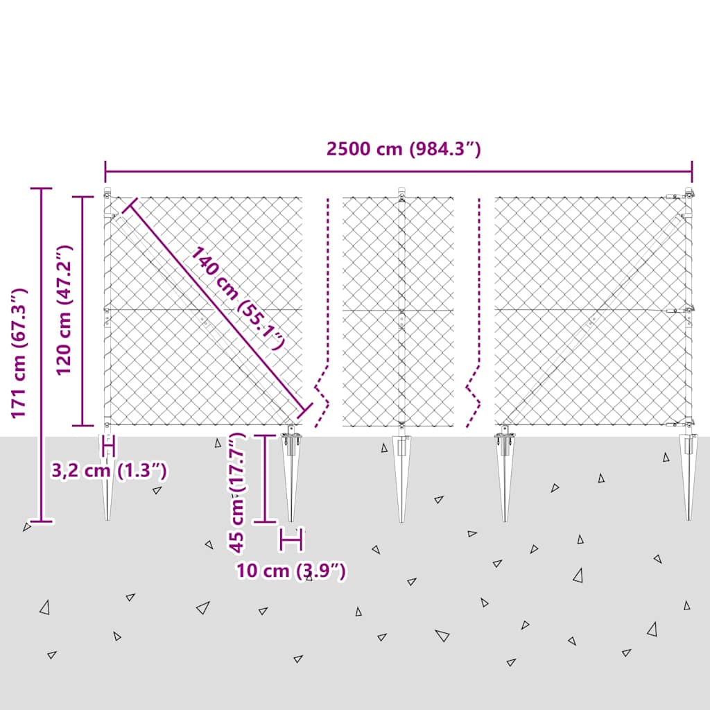 Zavareno žičano ograđivanje s bodljama 25 x 1,2 m Siva Mreža