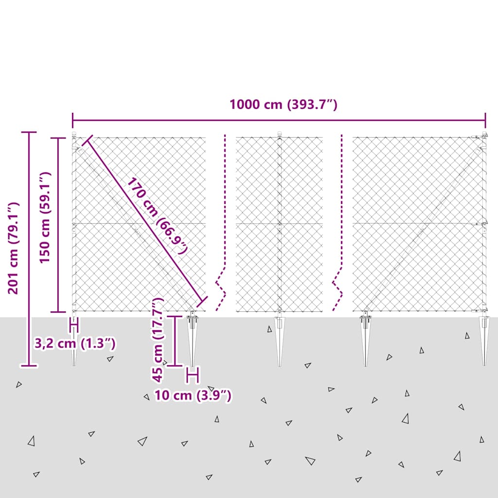 Zavareno žičano ograđivanje s bodljama 10 x 1,5 m Srebrna Mreža