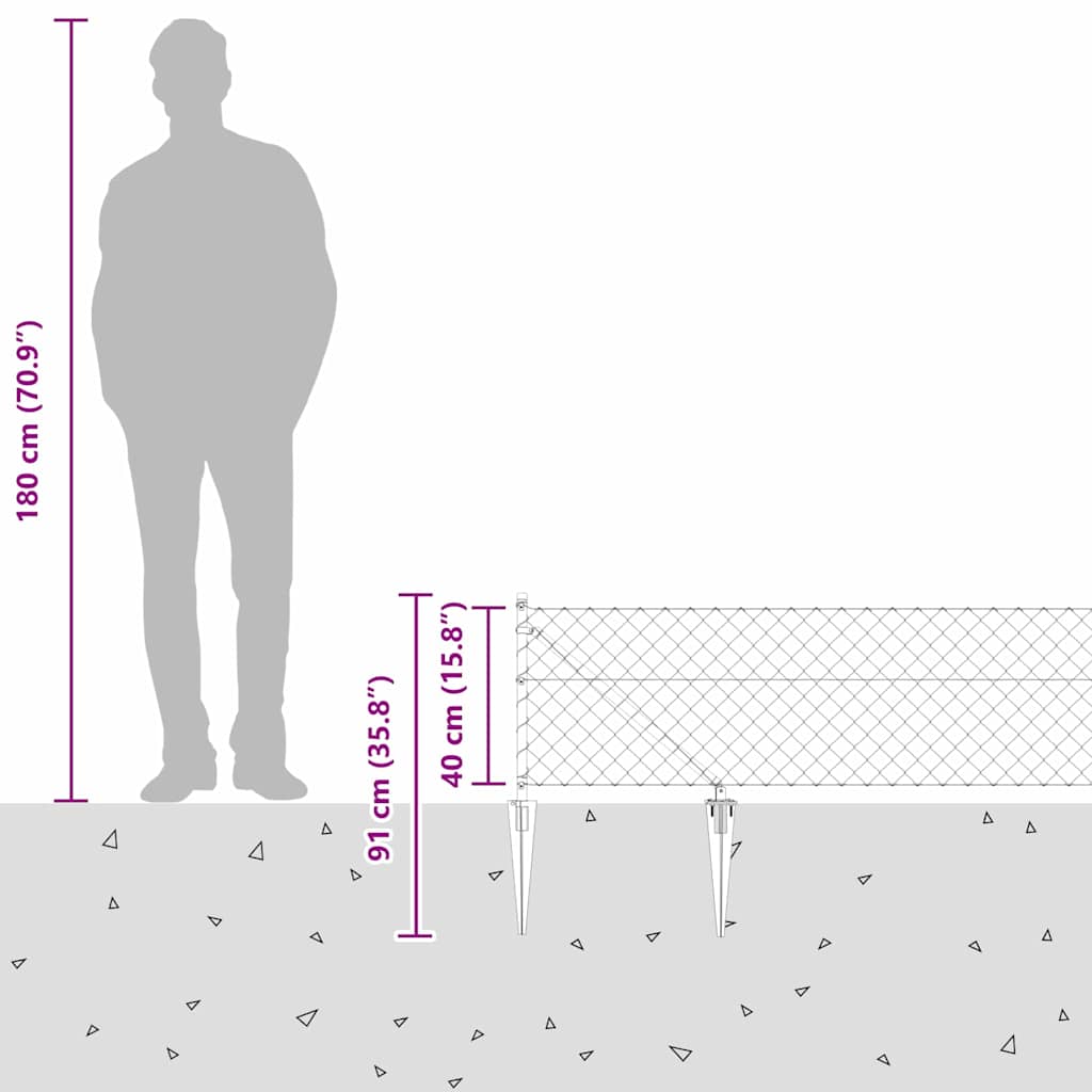 Zavareno žičano ograđivanje s bodljama 10 x 0,4 m Srebrna Mreža