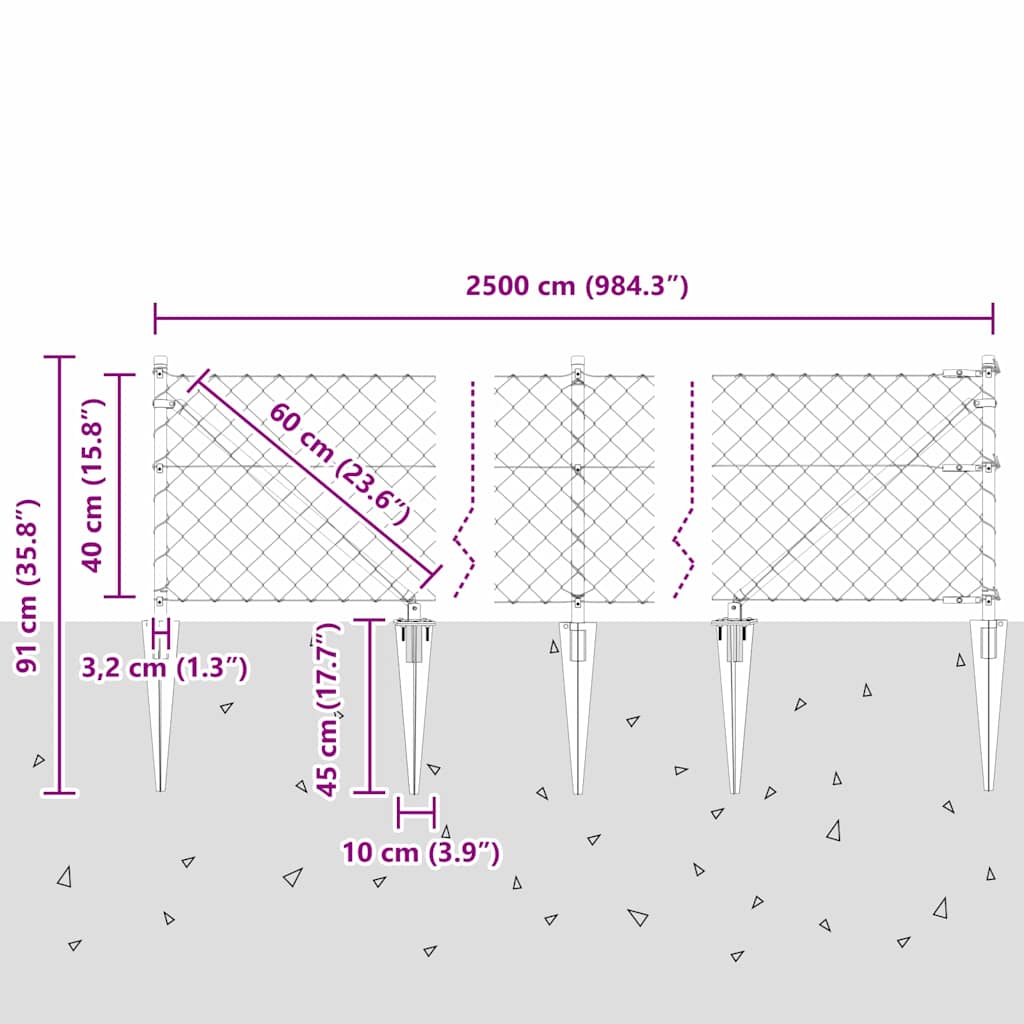 Zavareno žičano ograđivanje s bodljama 25 x 0,4 m Srebrna Mreža