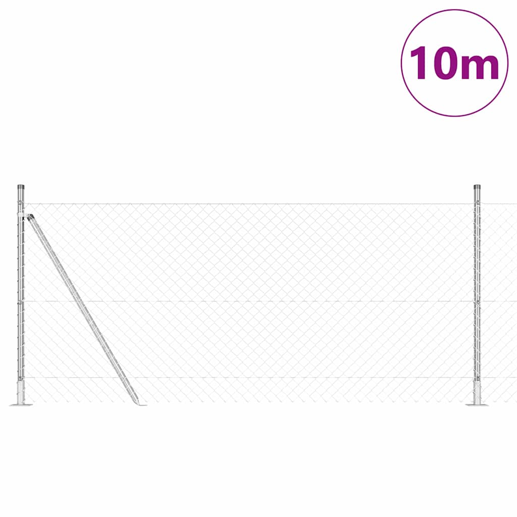 Zavareno žičano ogradno mreža s betonskom podlogom 10 x 0,8 m