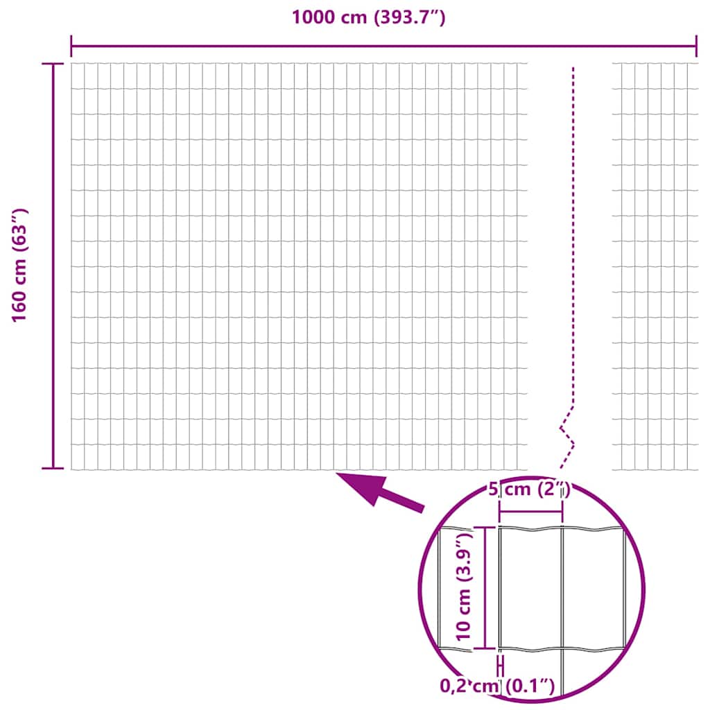 Zavareno žičano ograđivanje s bodljama 10 x 1,6 m (Š x V)