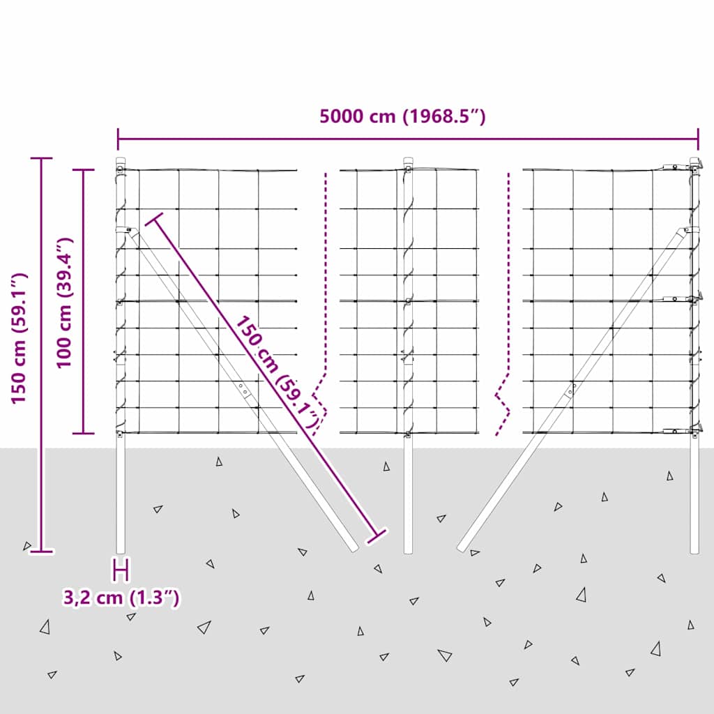 Temeljna zavarena žičana ograda 50 x 1 m (Š x V)