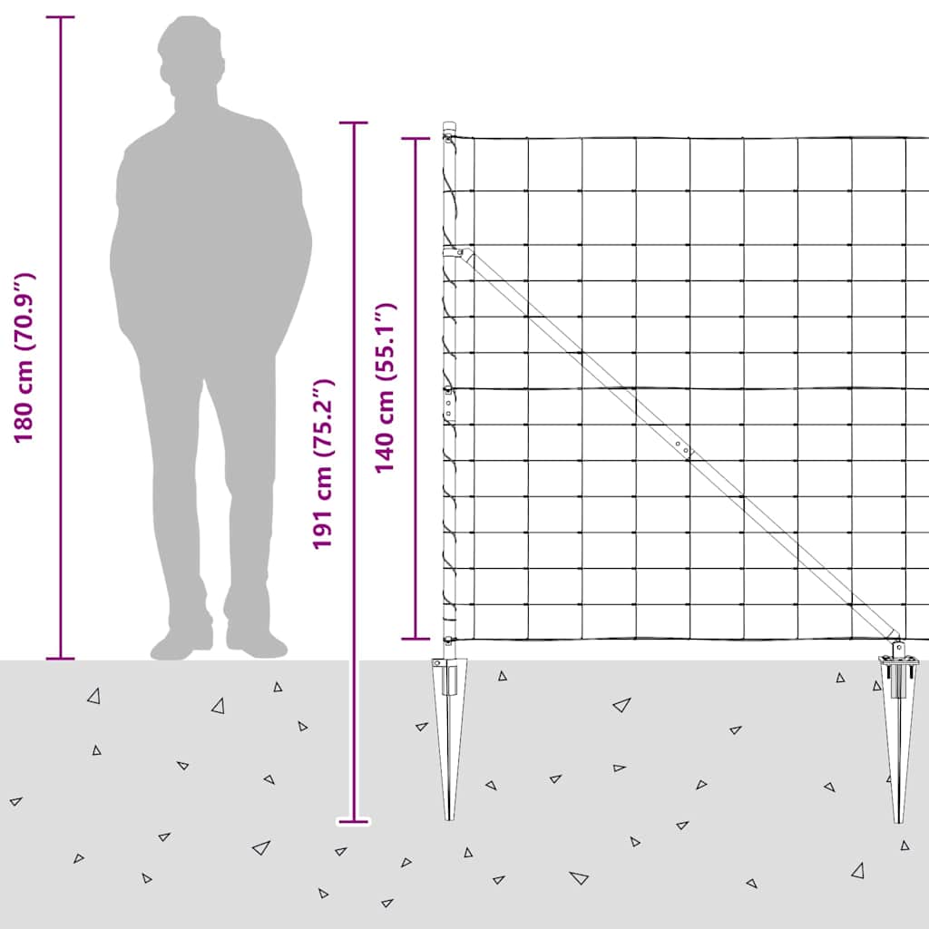 Zavareno žičano ograđivanje s bodljama 25 x 1,4 m (Š x V)