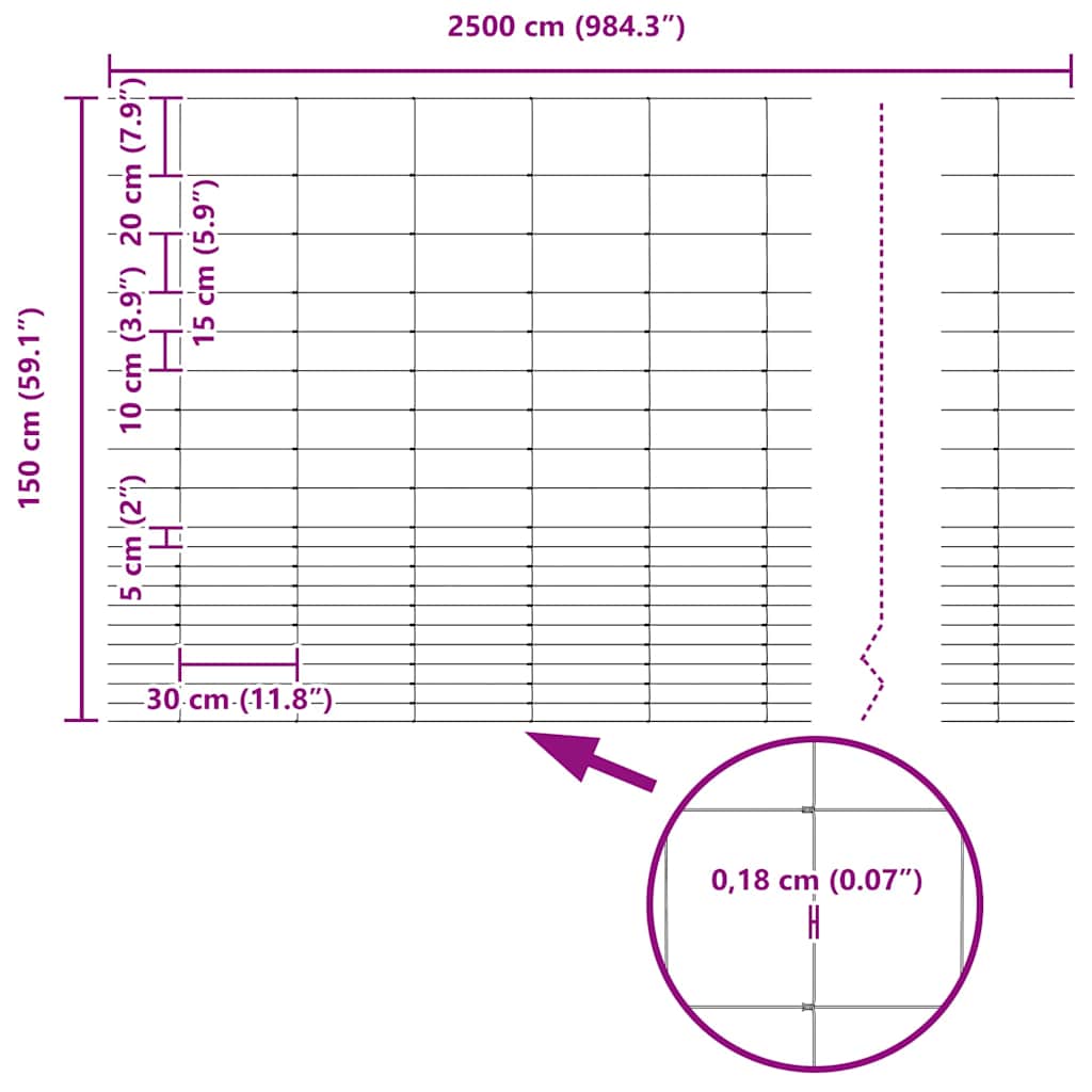Zavareno žičano ograđivanje s bodljama 25 x 1,6 m (Š x V)