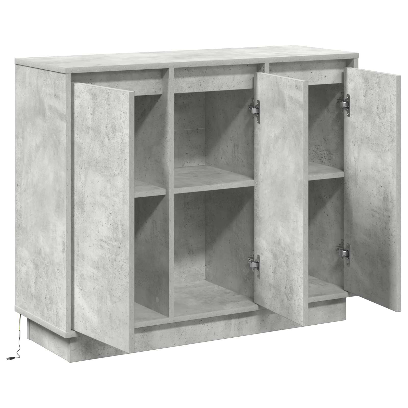 LED komoda Betonski sivi 90 x 32 x 75 cm Konstruirano drvo