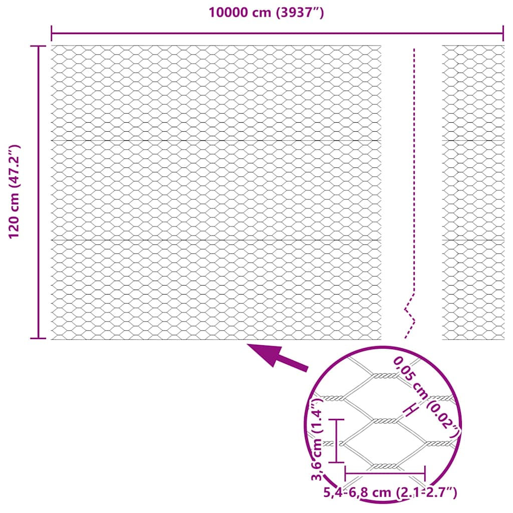 Temeljna zavarena žičana ograda 100 x 1,2 m (Š x V)