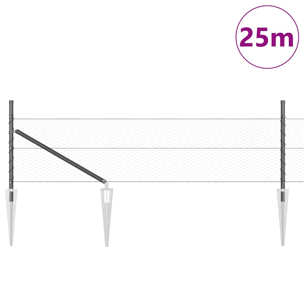 Zavareno žičano ograđivanje s bodljama 25 x 0,5 m (Š x V)
