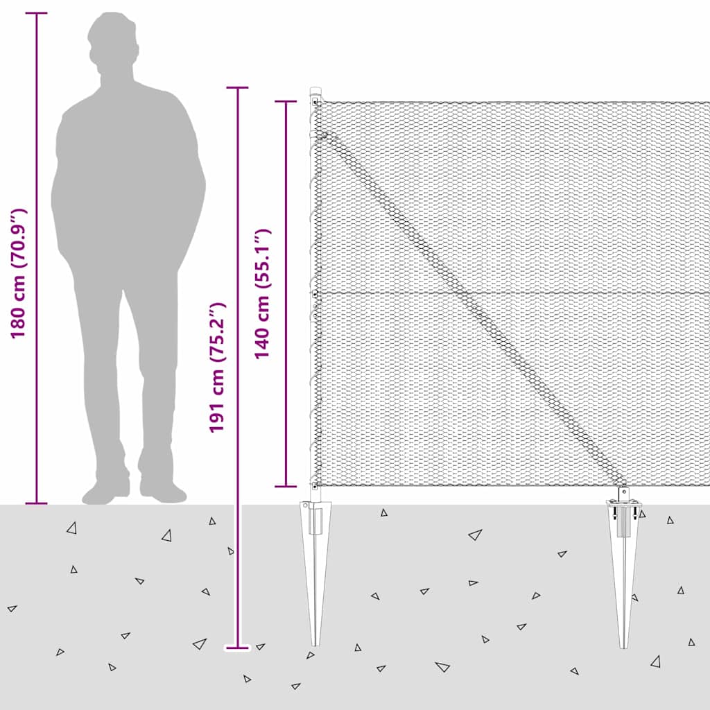 Zavareno žičano ograđivanje s bodljama 25 x 1,4 m (Š x H)