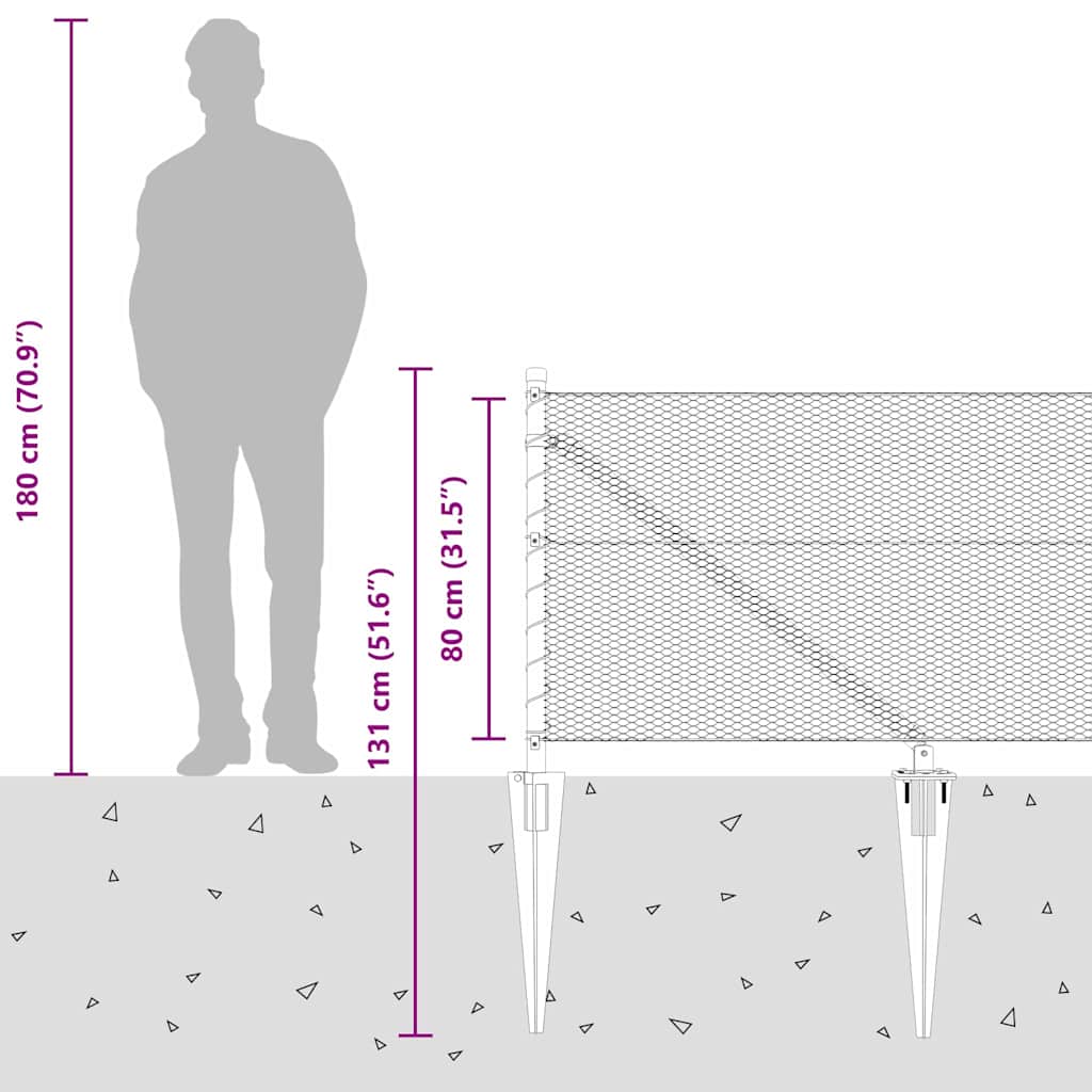 Zavareno žičano ograđivanje s bodljama 50 x 0,8 m (Š x V)