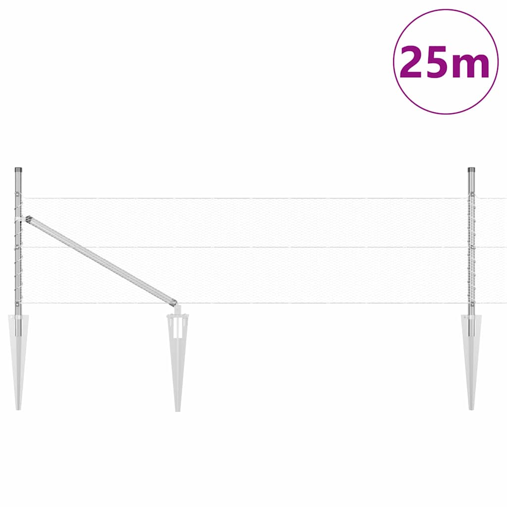 Zavareno žičano ograđivanje s bodljama 25 x 0,5 m (Š x V)