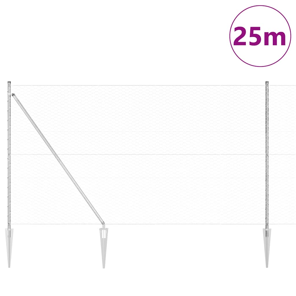 Zavareno žičano ograđivanje s bodljama 25 x 1,6 m (Š x V)