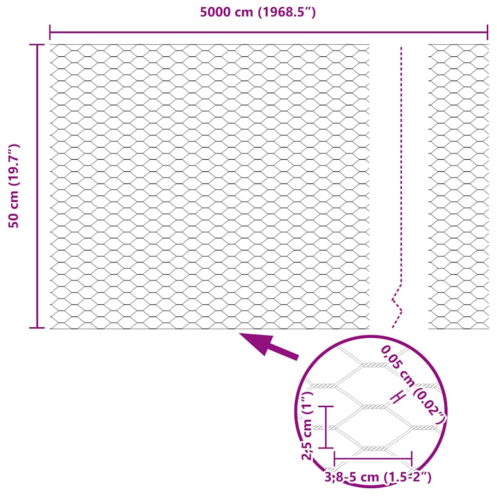 Zavareno žičano ograđivanje s bodljama 50 x 0,5 m (Š x V)