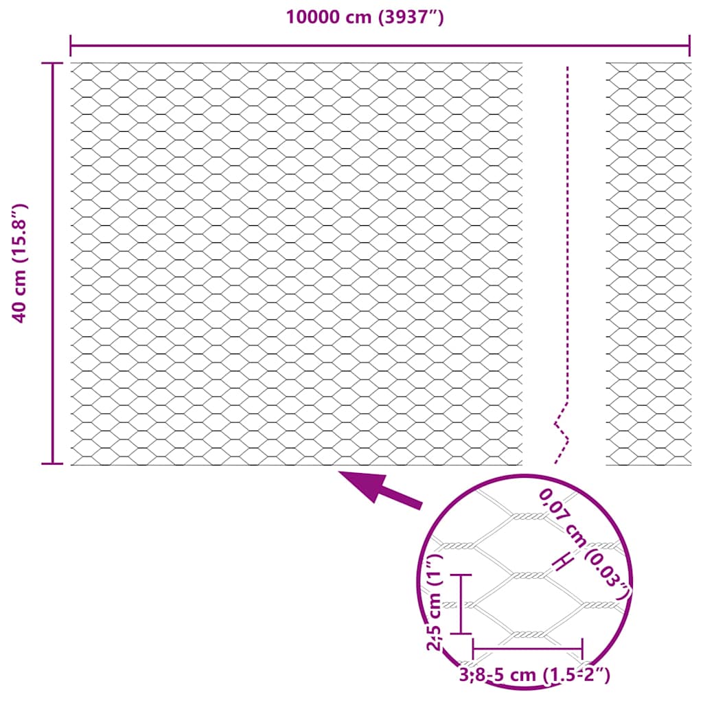 Zavareno žičano ograđivanje s bodljama 100 x 0,4 m (Š x V)