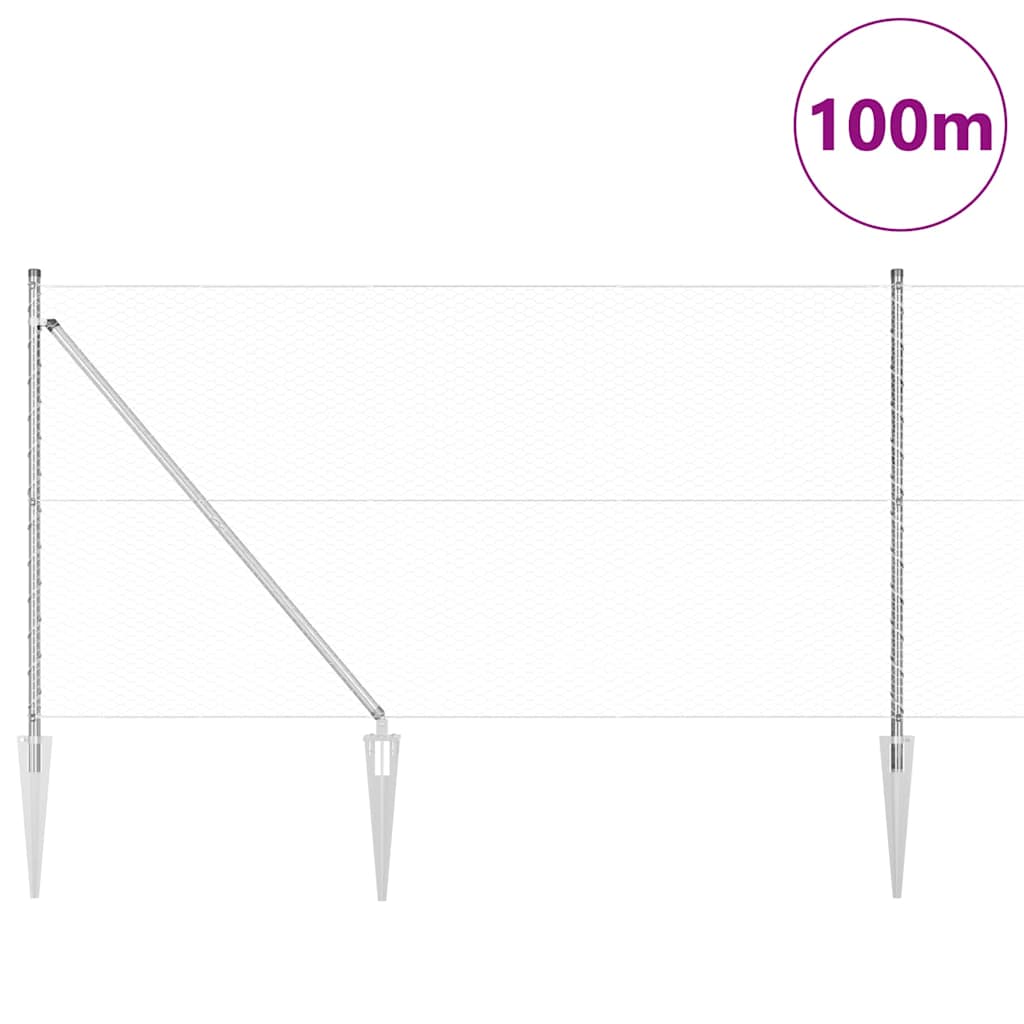 Zavareno žičano ograđivanje s bodljama 100 x 1 m (Š x V)