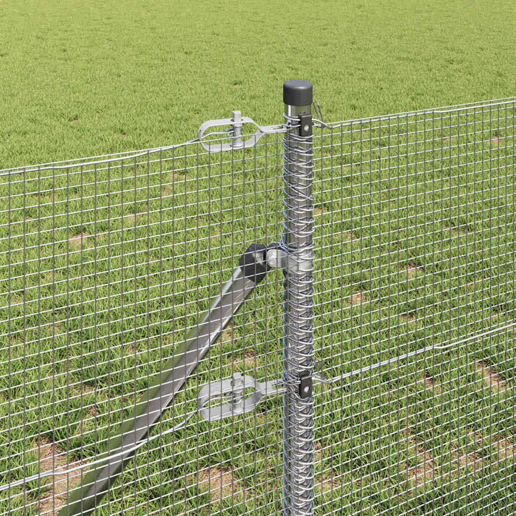 Temeljna zavarena žičana ograda 10 x 0,5 m Srebrna Mreža