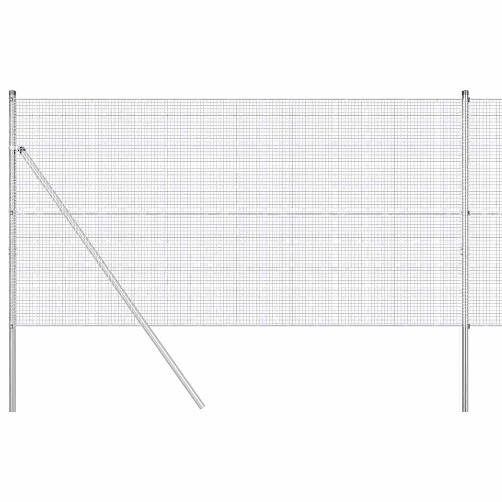 Temeljna zavarena žičana ograda 10 x 1,4 m Srebrna Mreža
