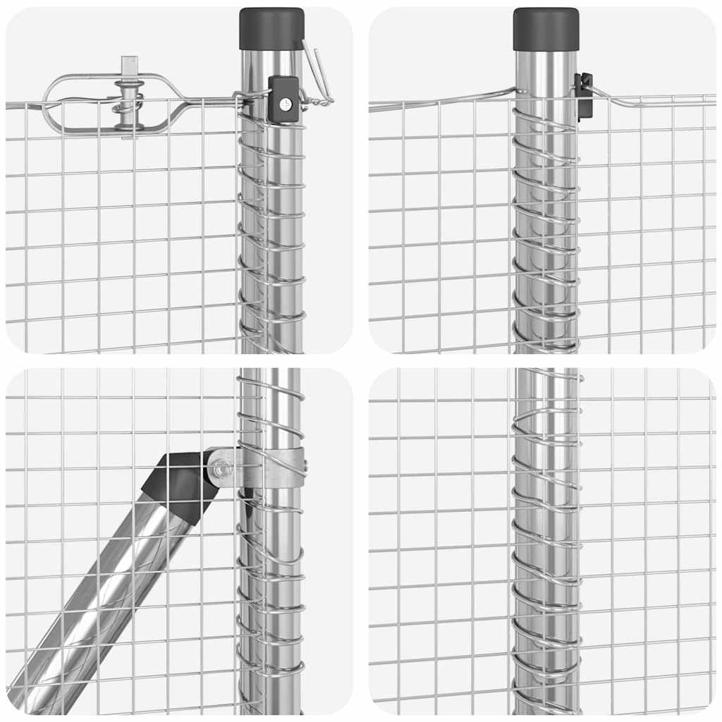 Temeljna zavarena žičana ograda 25 x 0,8 m Srebrna Mreža