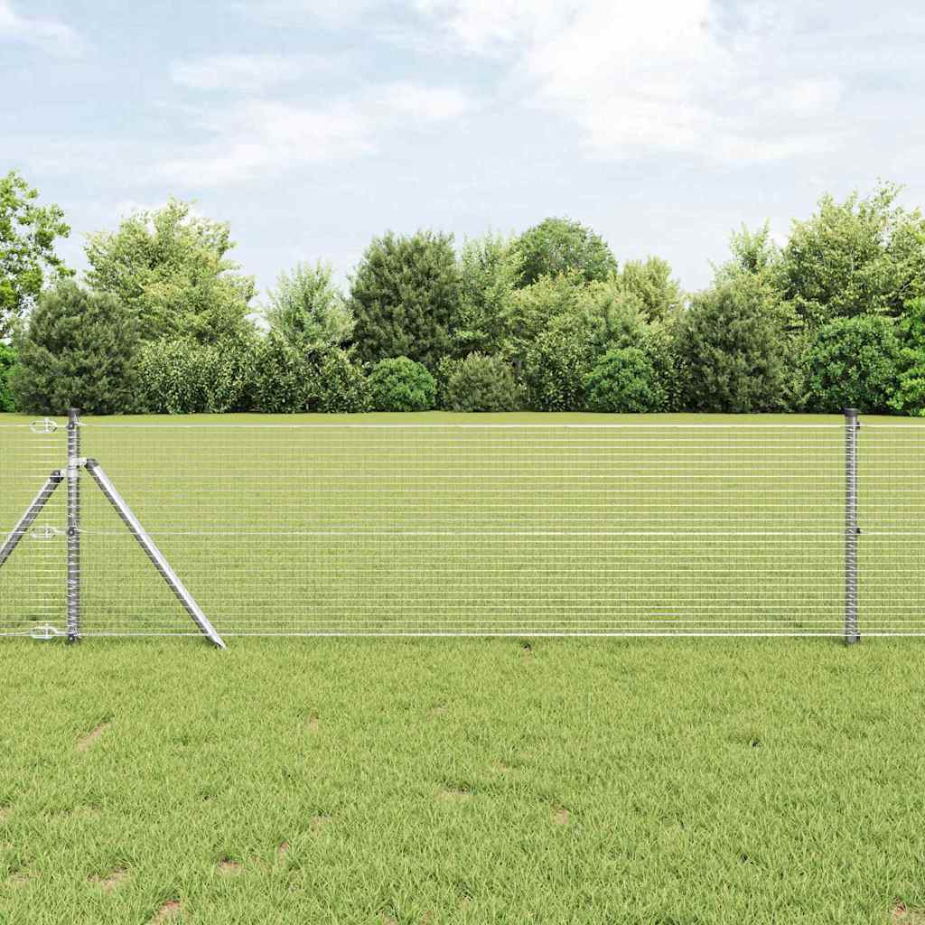 Temeljna zavarena žičana ograda 50 x 0,4 m Srebrna Mreža