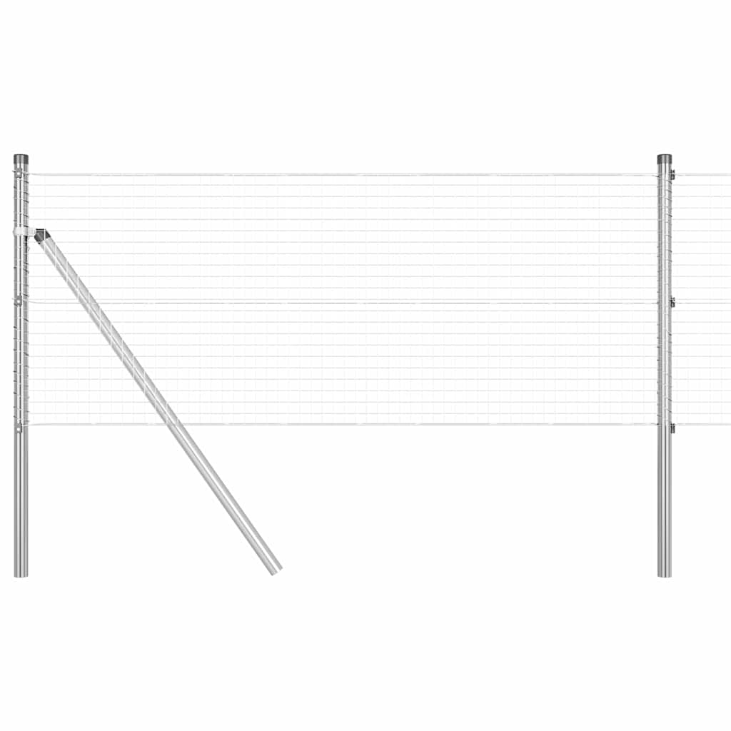 Temeljna zavarena žičana ograda 50 x 0,8 m Srebrna Mreža
