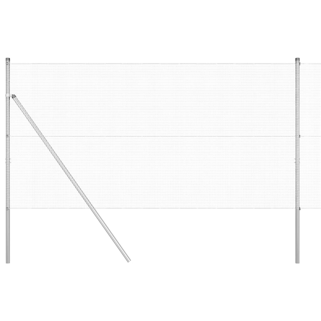 Temeljna zavarena žičana ograda 50 x 1,2 m Srebrna Mreža