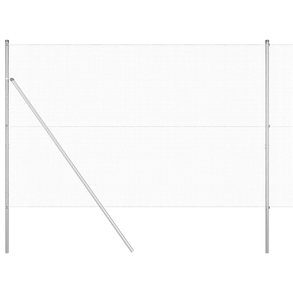 Temeljna zavarena žičana ograda 50 x 1,5 m Srebrna Mreža