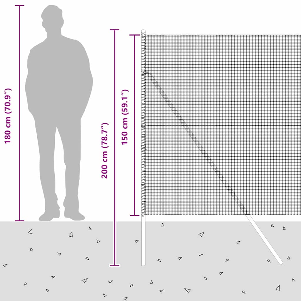 Temeljna zavarena žičana ograda 50 x 1,5 m Srebrna Mreža