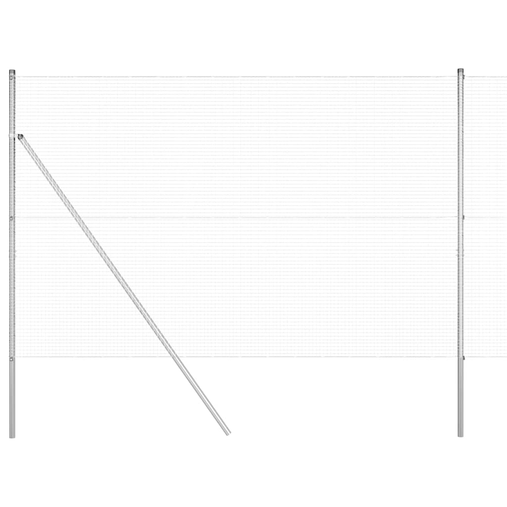 Temeljna zavarena žičana ograda 50 x 1,5 m Srebrna Mreža