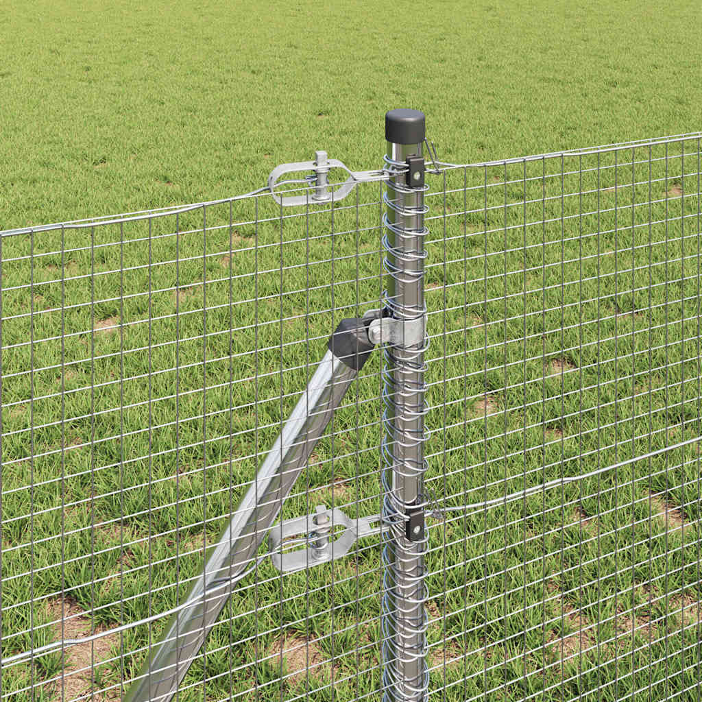 Temeljna zavarena žičana ograda 100 x 0,6 m Srebrna Mreža