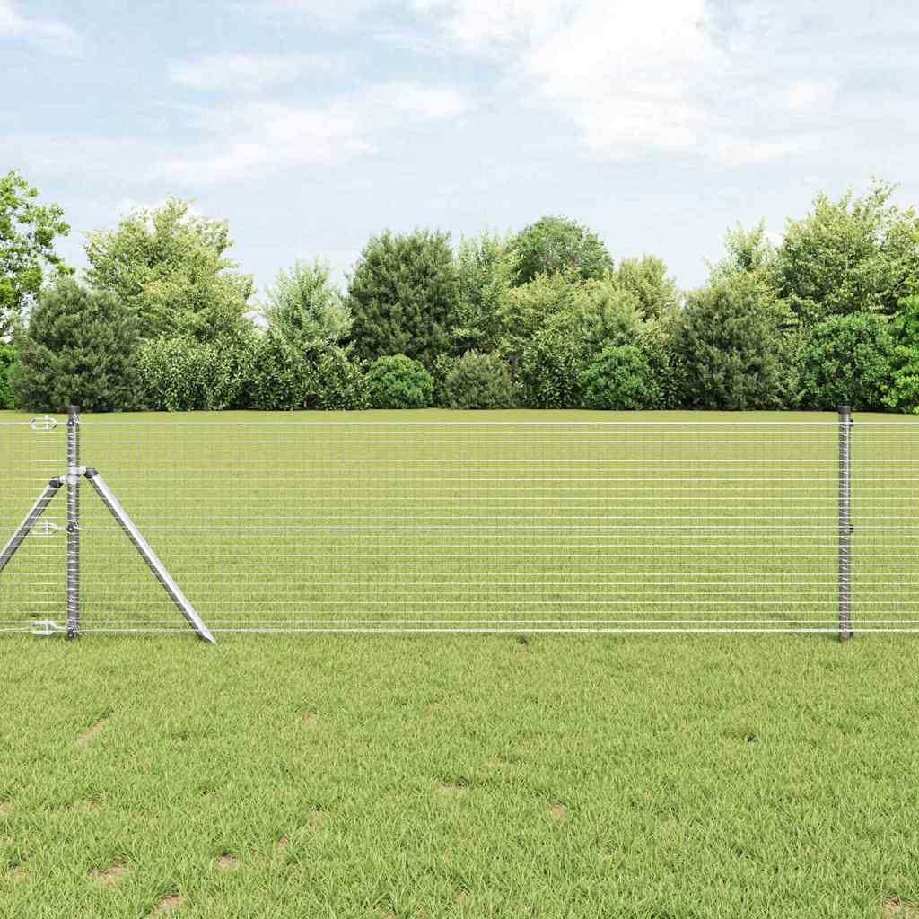 Temeljna zavarena žičana ograda 100 x 0,6 m Srebrna Mreža