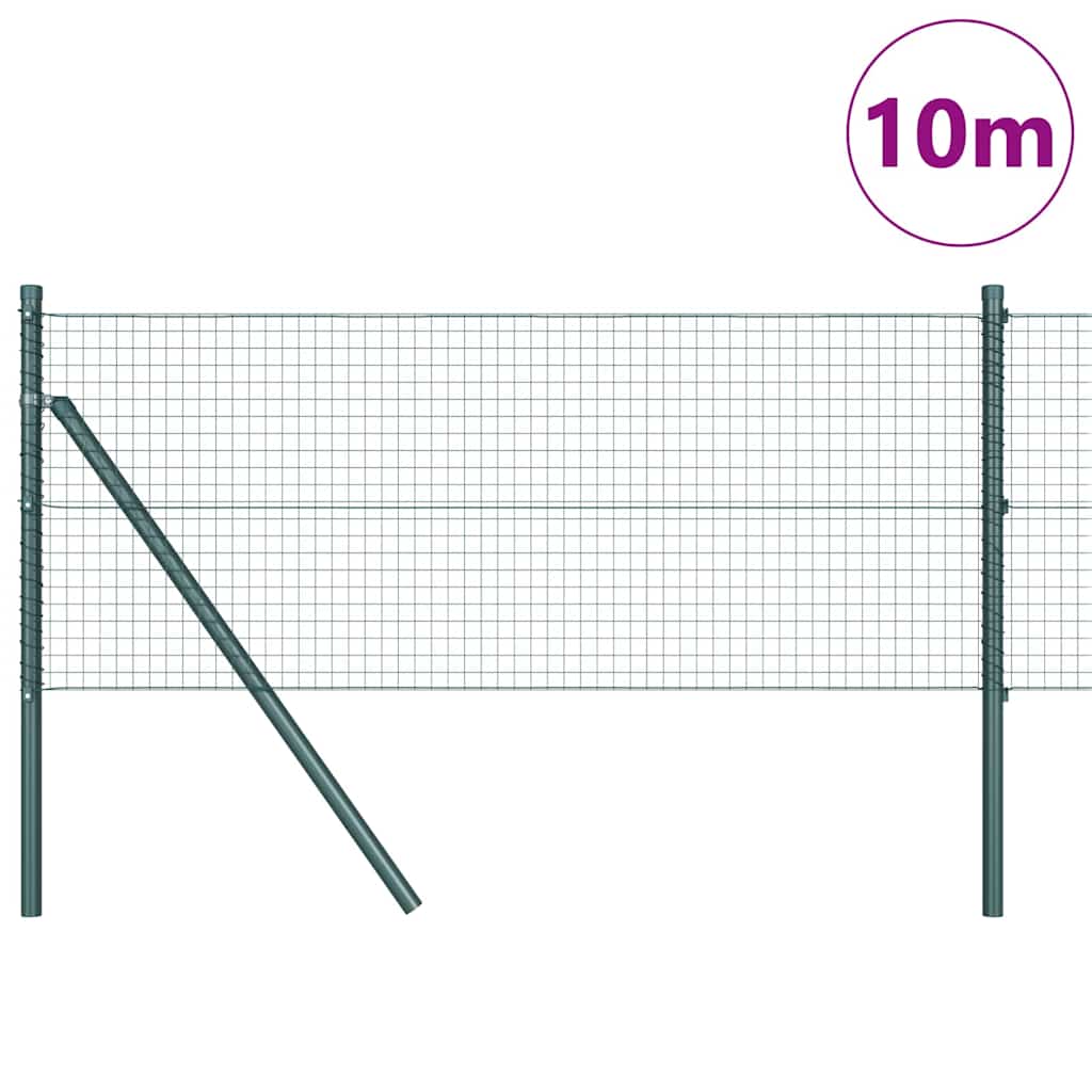 Temeljna zavarena žičana ograda 10 x 0,6 m Zelena Mreža