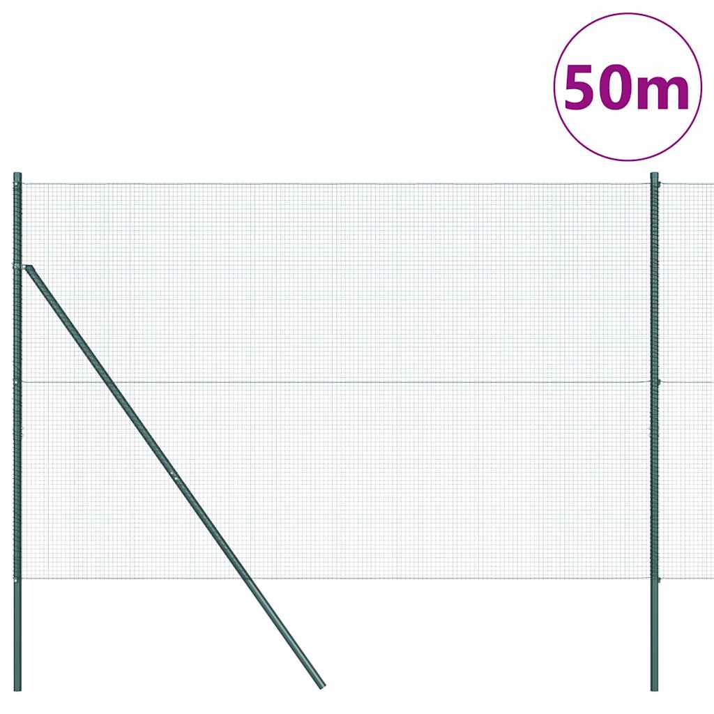 Temeljna zavarena žičana ograda 50 x 1,5 m Zelena Mreža