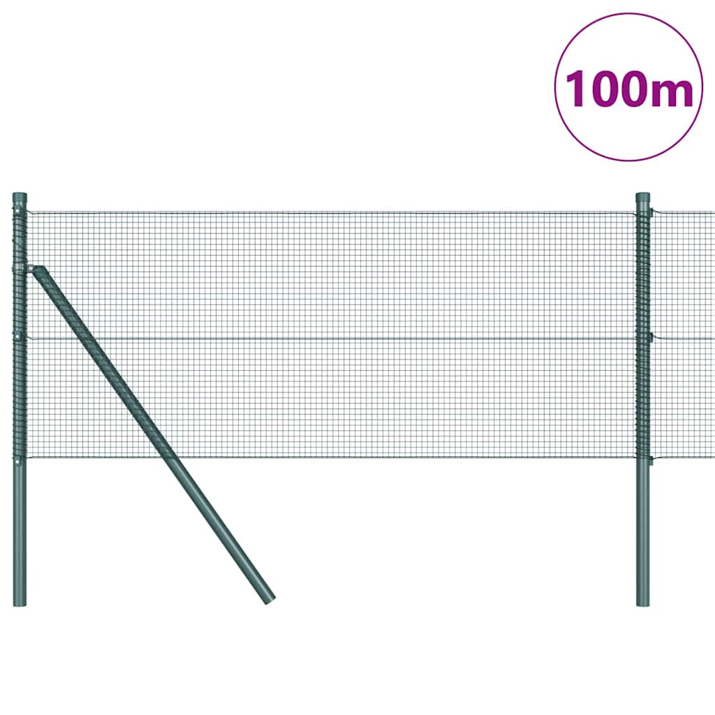 Temeljna zavarena žičana ograda 100 x 0,6 m Zelena Mreža