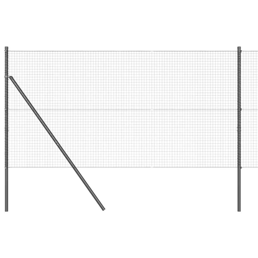 Temeljna zavarena žičana ograda 25 x 1,2 m Siva Mreža