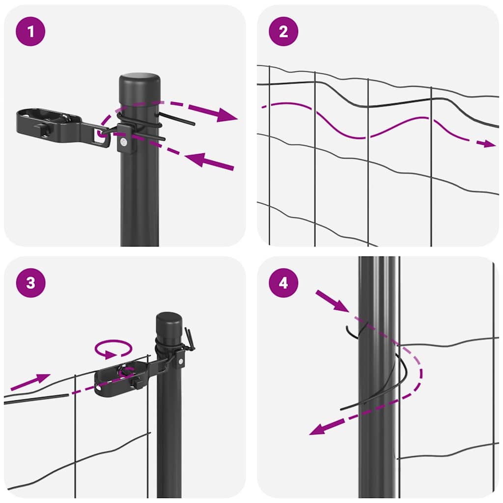 Temeljna zavarena žičana ograda 50 x 0,6 m Siva Mreža