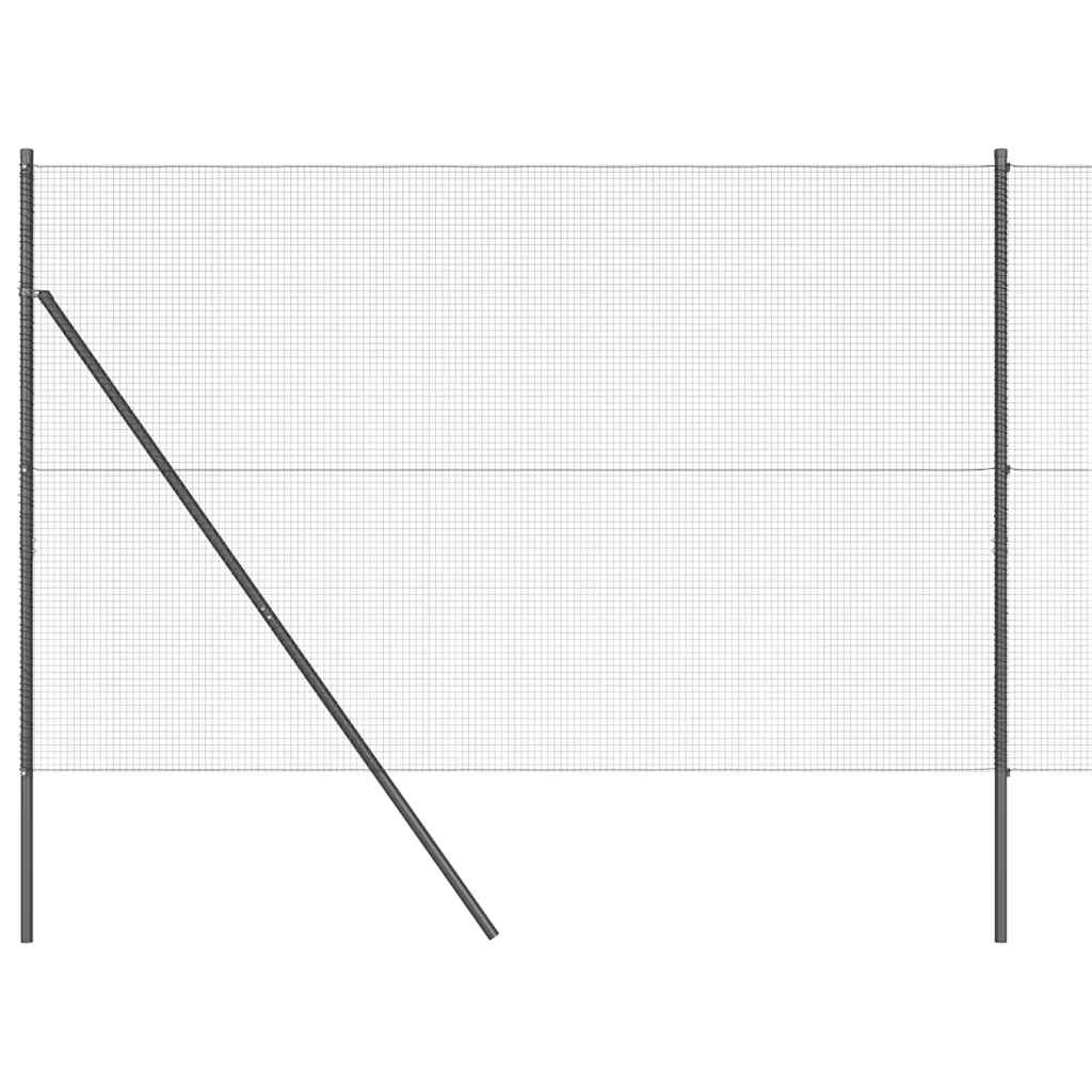 Temeljna zavarena žičana ograda 50 x 1,4 m Siva Mreža